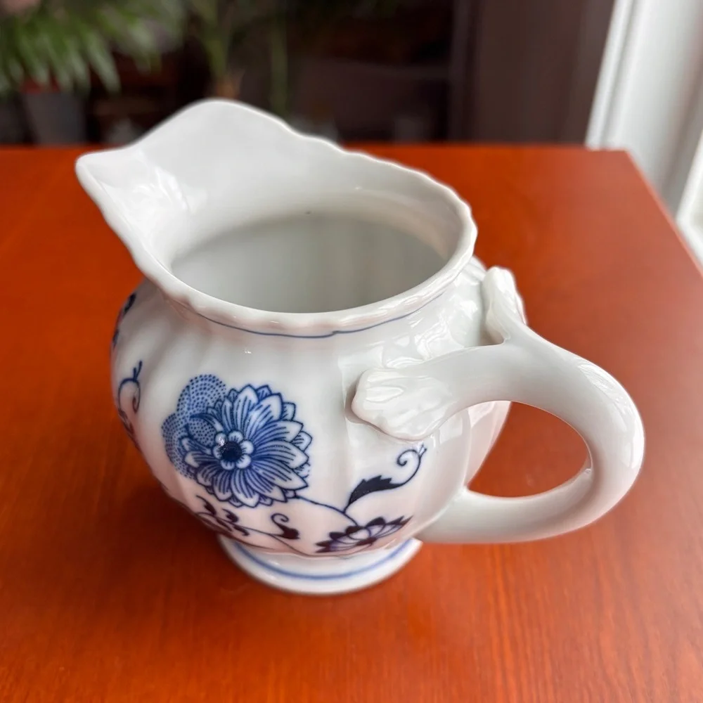 Blue Danube Creamer Sugar Set Vintage Porcelain Banner